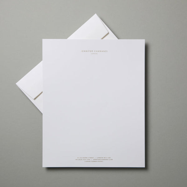Thermography Letterhead with Header & Footer