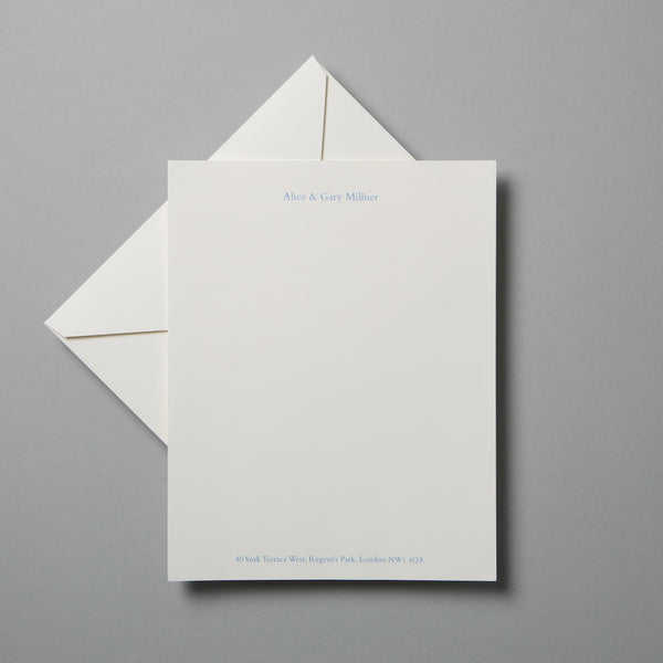 Letterpress Writing Paper with Header & Footer