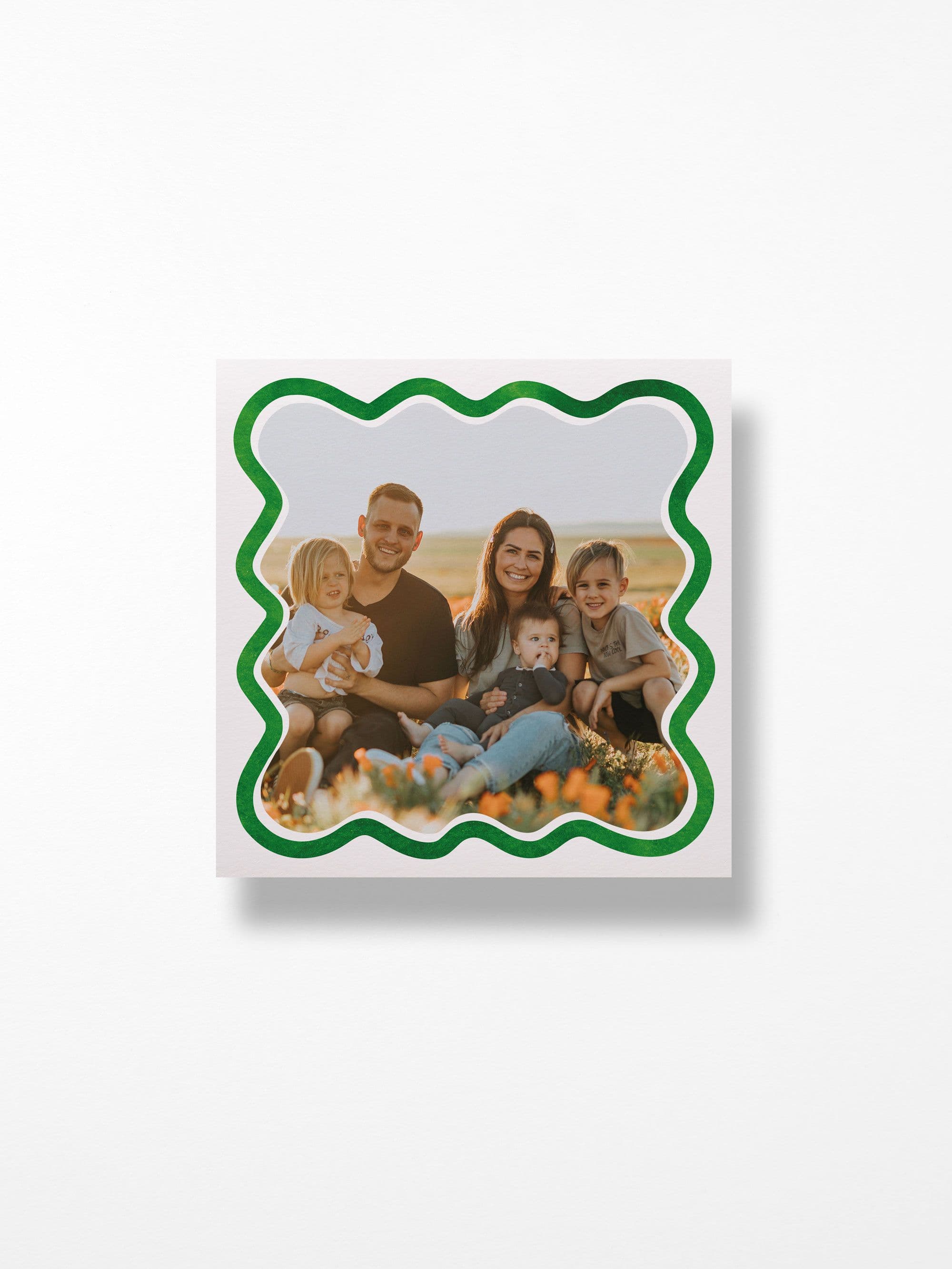 Wave Green Border Square