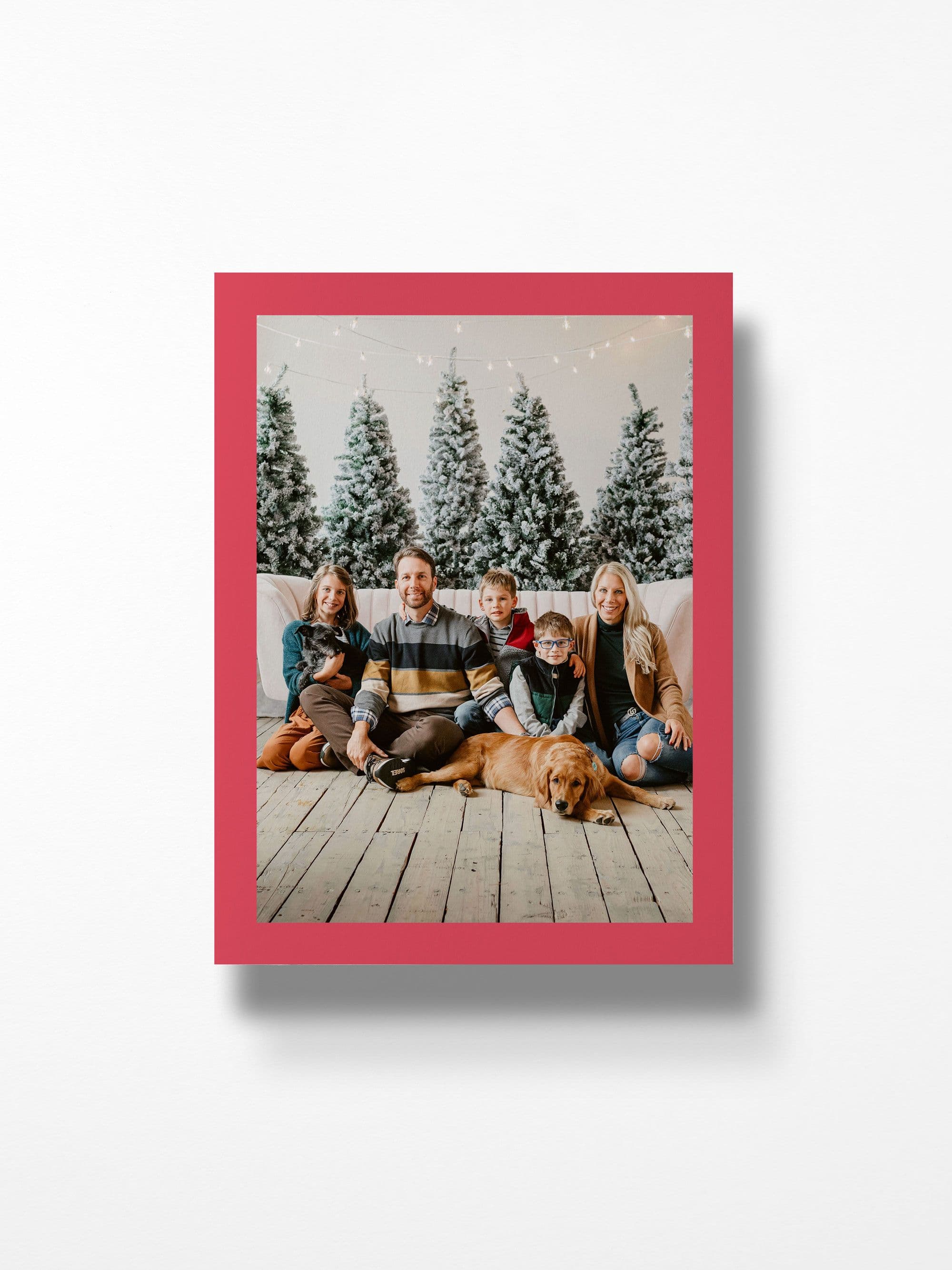 Classic Red Bleed Border Portrait