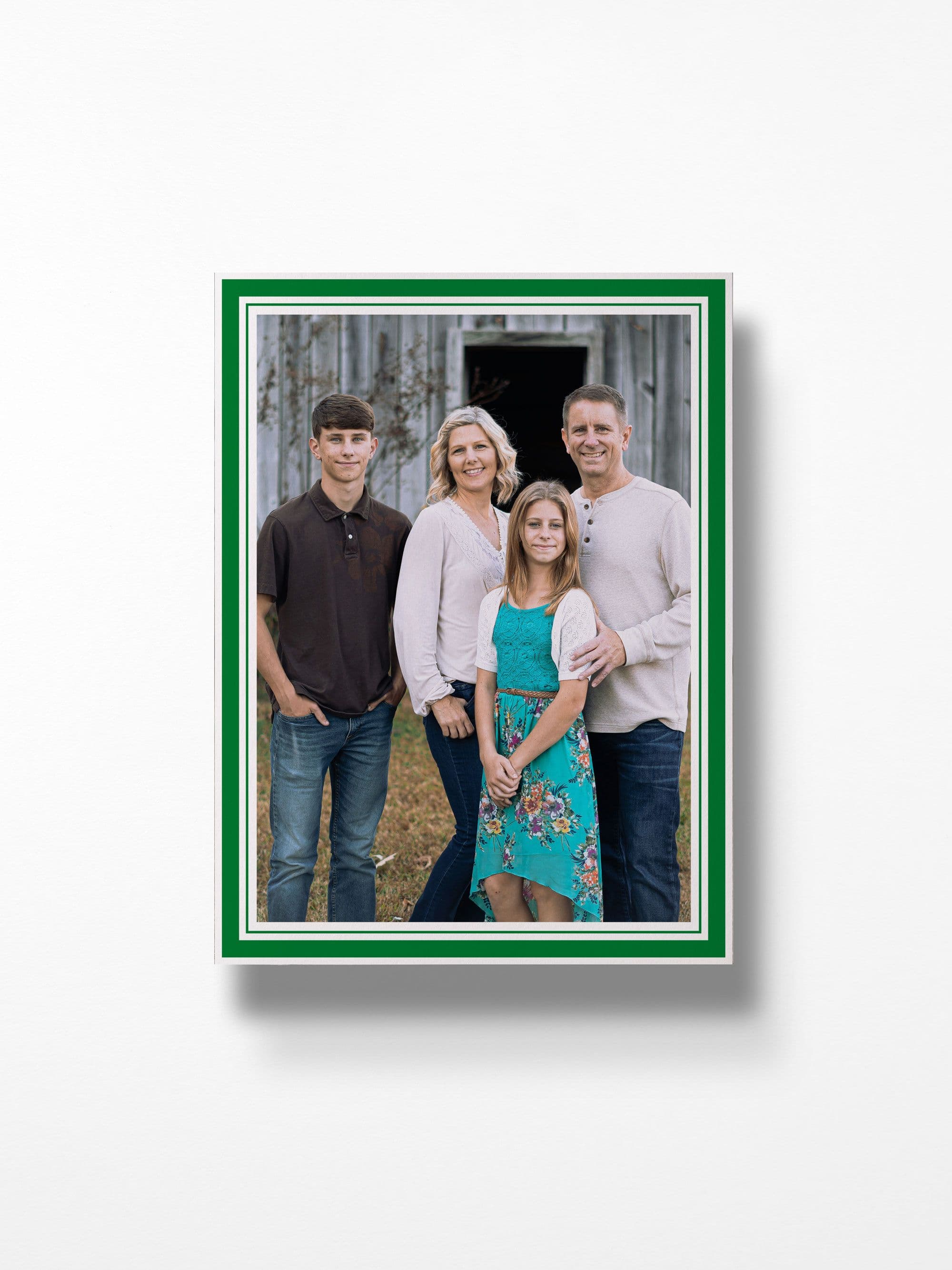 Traditional Double Green Portrait