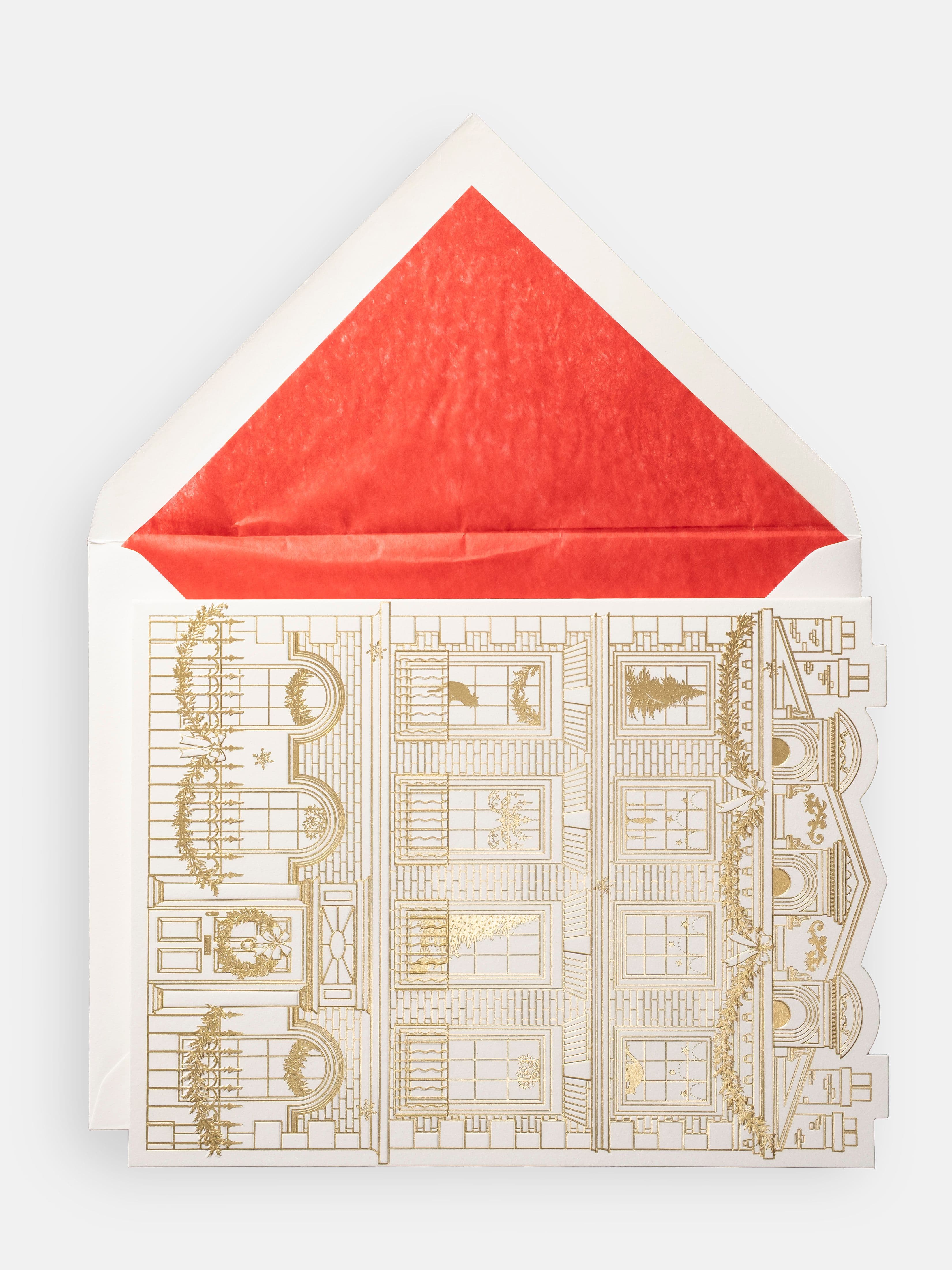 Golden Townhouse Christmas Card