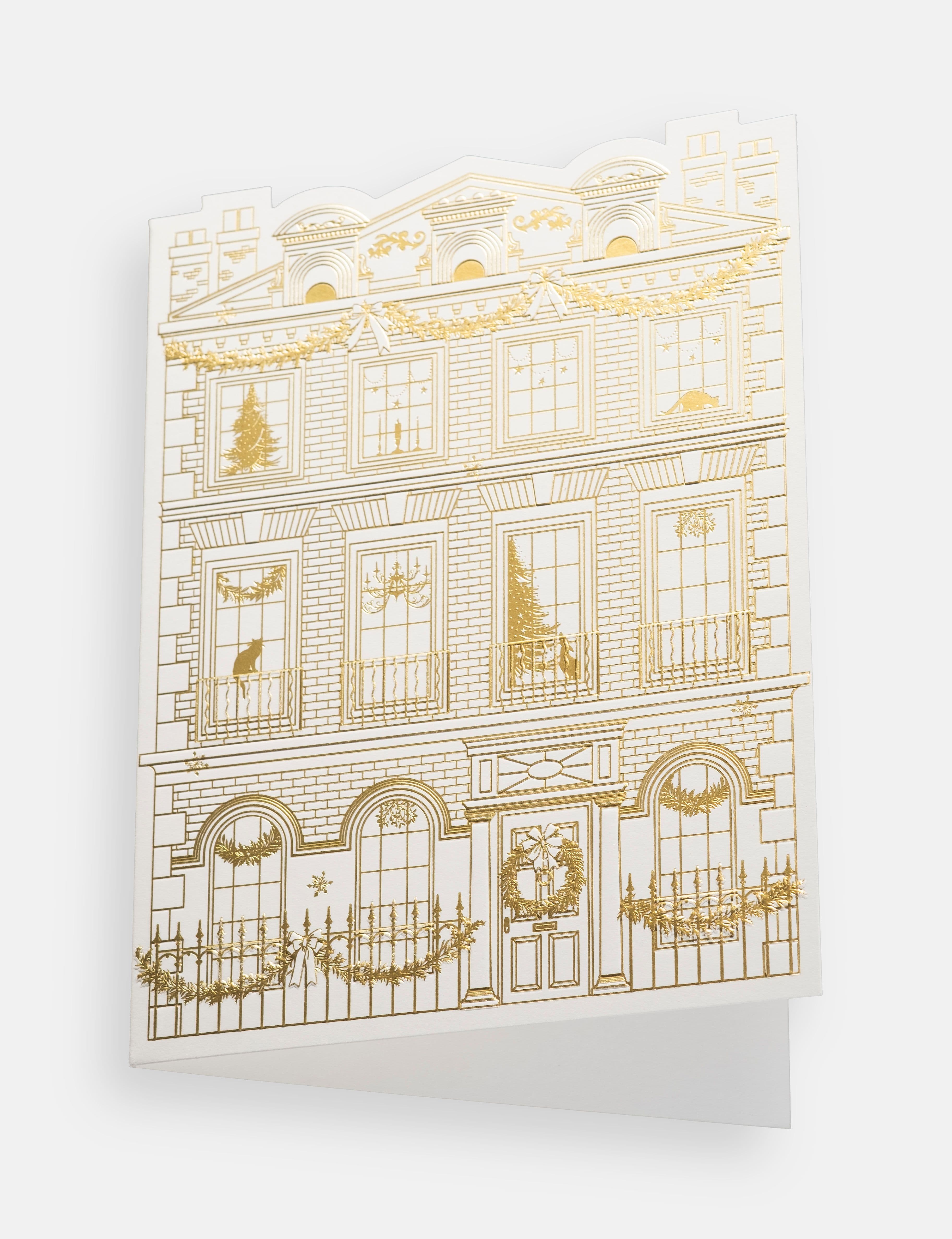 Golden Townhouse Christmas Card