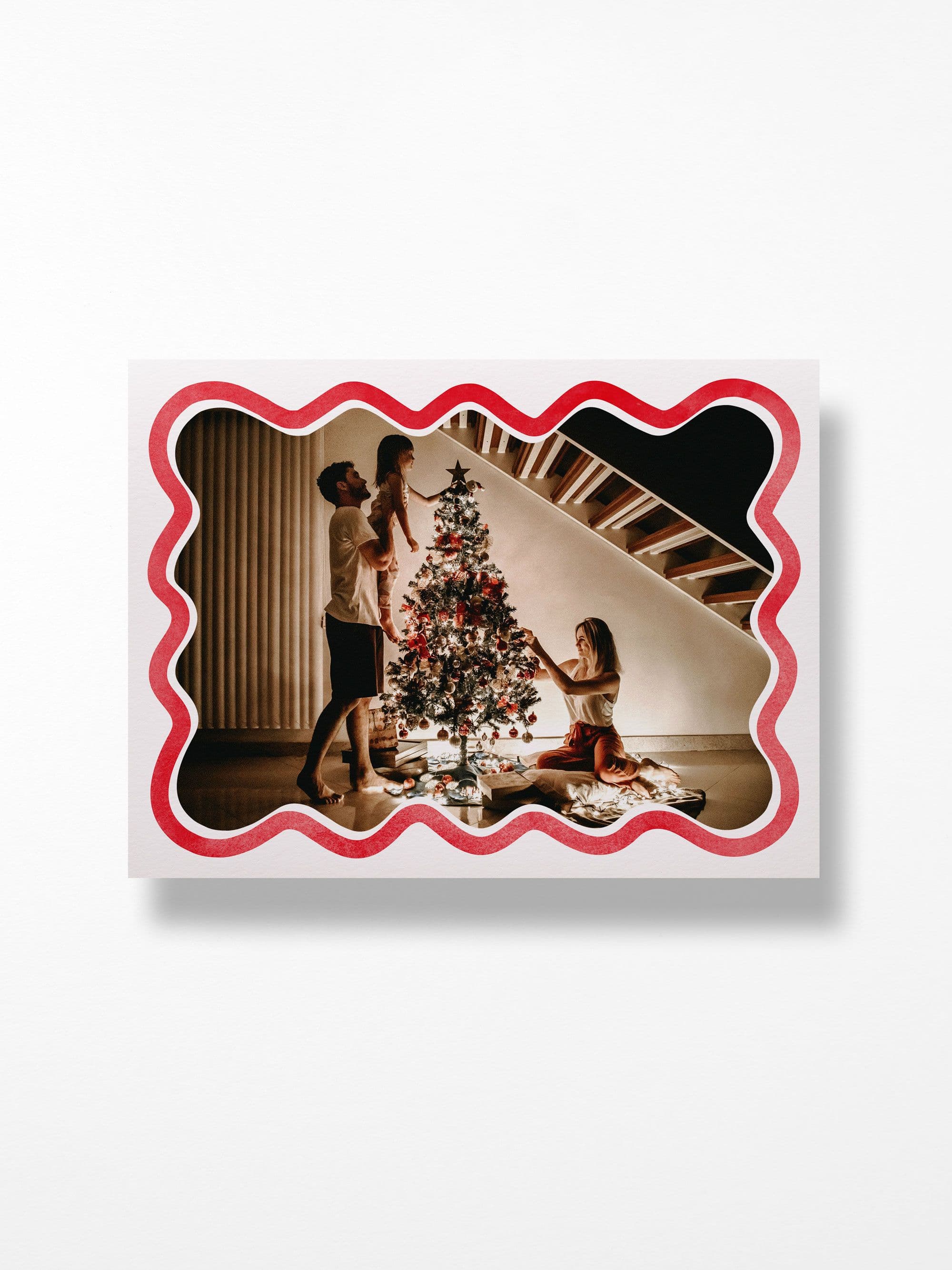 Wave Red Border Landscape