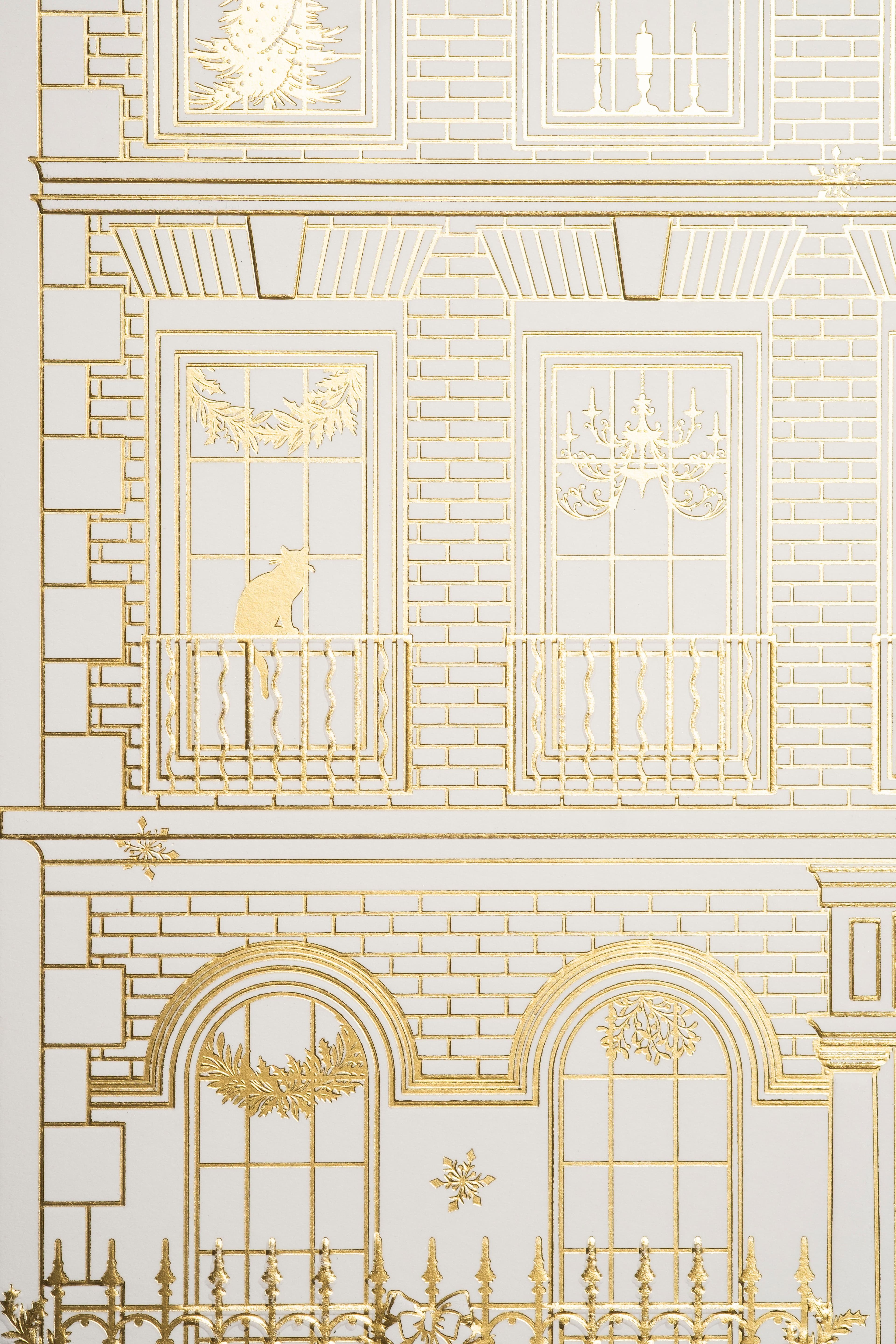 Golden Townhouse Christmas Card