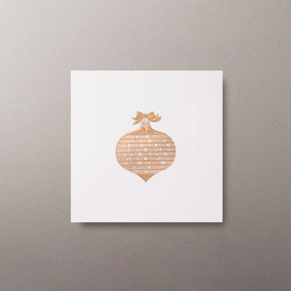 Bauble Greeting Christmas Cards Personalised