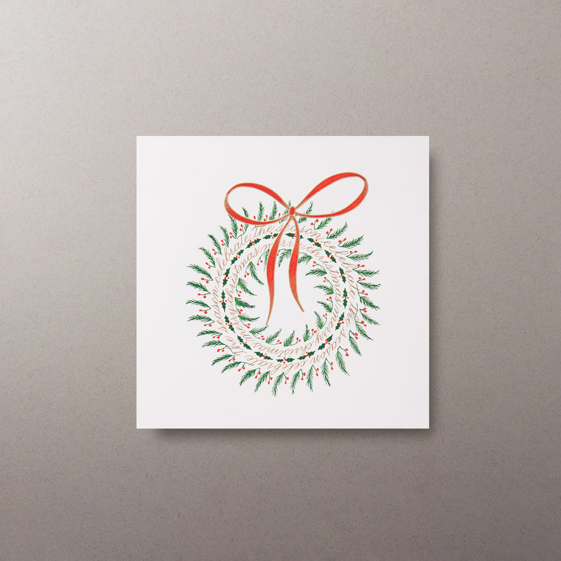 Merriment Wreath Christmas Cards