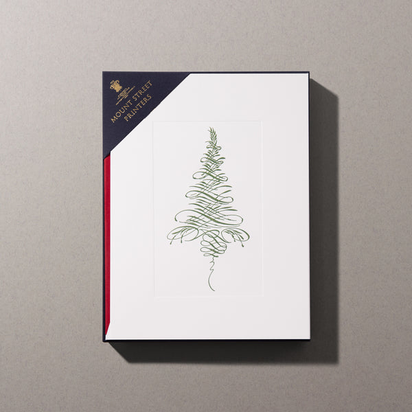 Tree Flourish Christmas Cards Personalised