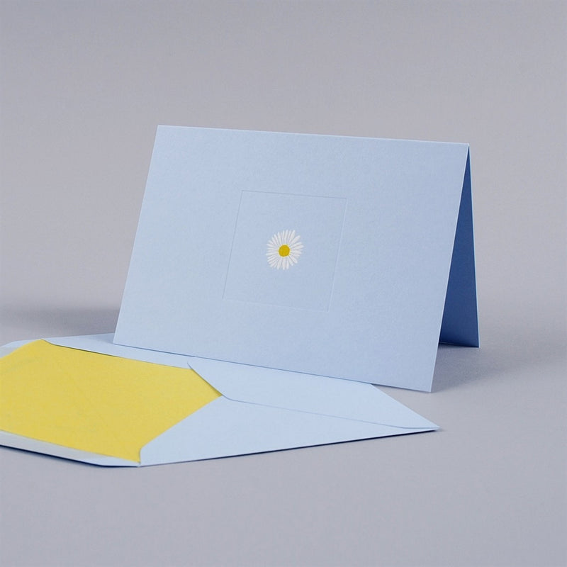 Daisy on Blue Folded Notecards
