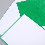 Green Border on White King Size Correspondence Cards