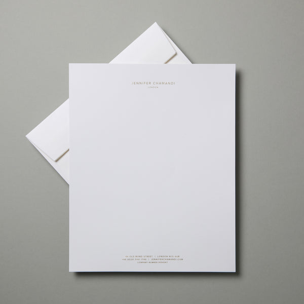 Engraved Letterhead with Header & Footer