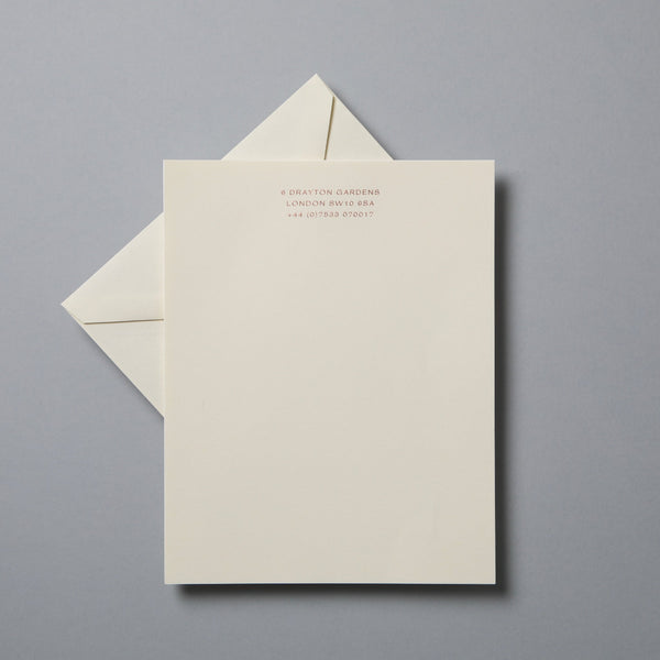 Letterpress Writing Paper with Header