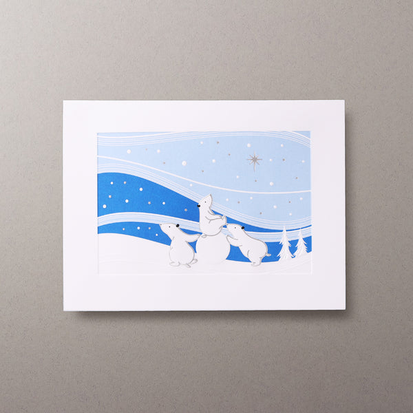 Aurora Bears Christmas Card Personalised
