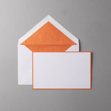 Orange Border on White Kings Notecards
