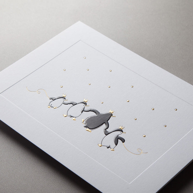 Penguin Parade Christmas Card